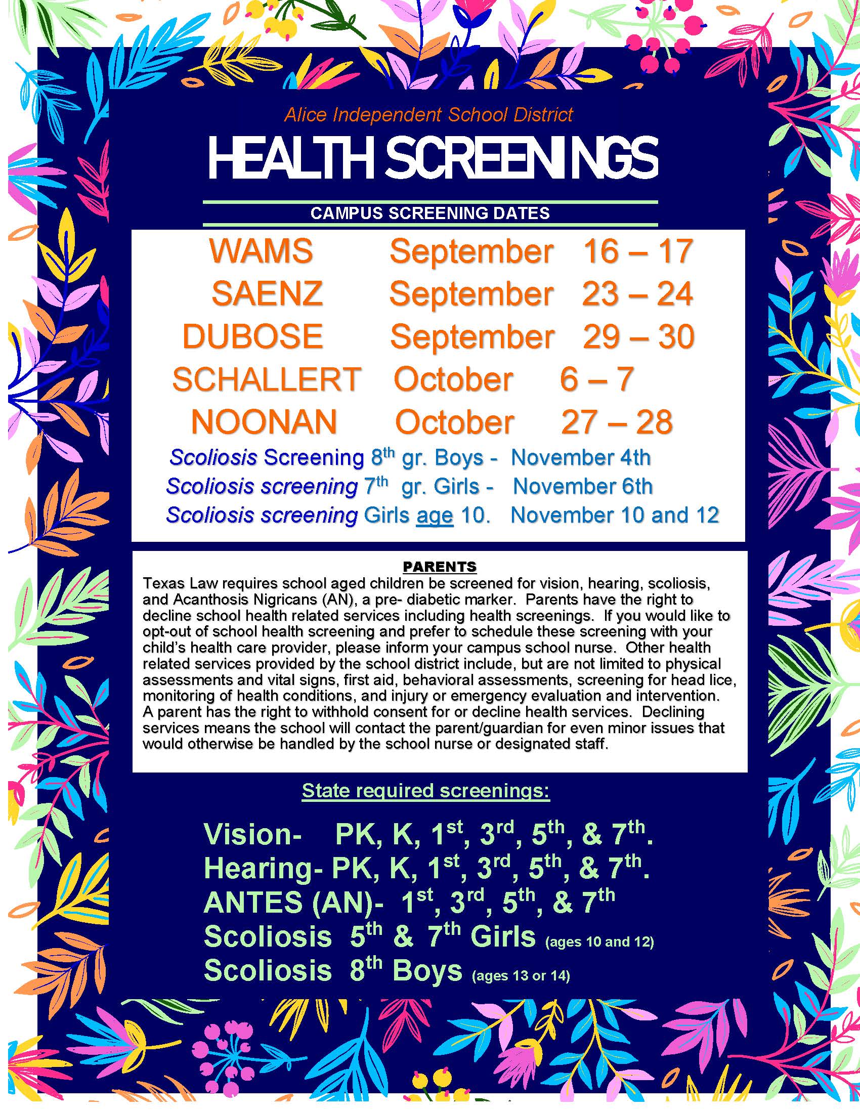 Health Screenings